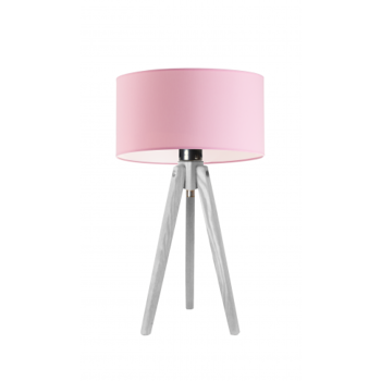Lampka nocka do pokoju dziewczynki różowy klosz Saba