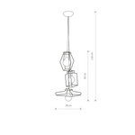 Lampa vintage FIORD III zwis retro