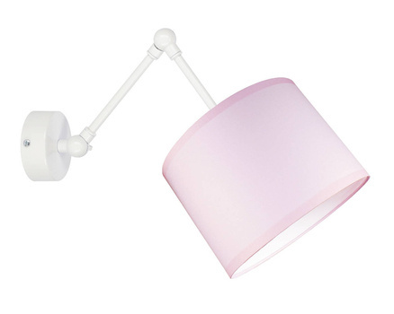 Lampa ścienna dla dziewczynki różowa Pink regulowana 1xE27