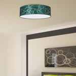 Lampa sufitowa ZIGGY GREEN, MLP7578, 50 cm, butelkowa zieleń/złoty, 3x60W E27