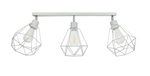 Lampa sufitowa do pokoju dziecięcego szara - druciak w stylu loft Carmen 3xE27