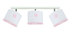 Lampa sufitowa do pokoju dziewczynki biało-różowa Pompony Listwa 3 