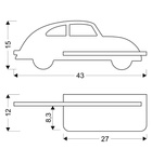 Lampa kinkiet półeczka 5W LED 4000K IQ Kids Car szary 21-84774