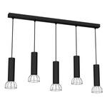 Lampa Wisząca DANTE, MLP7361, czarny/chrom, 5x8W LED GU10