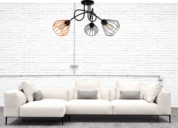 Nowoczesna lampa sufitowa do pokoju dziecka Edison Druciak 3