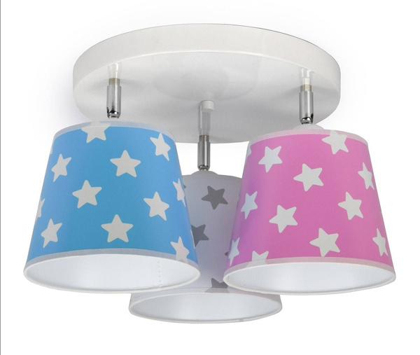 Lampa dla dziewczynki różowa w gwiazdki Stożki 3
