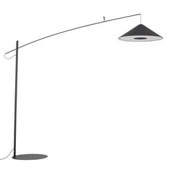 Lampa podłogowa POISE black A E27 wys.240cm dług.260cm przewód 270cm włącznik | 11768