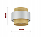 Lampa wisząca w stylu boho rattanowa biała 