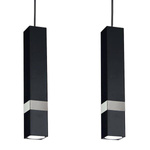 Nowoczesna lampa wisząca listwa VIDAR BLACK/CHROME 3xGU10 MLP6288