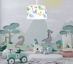 Lampa sufitowa do pokoju dziecka  nowoczesna z dinozaurami  Pająk Dino 4xE27 LED