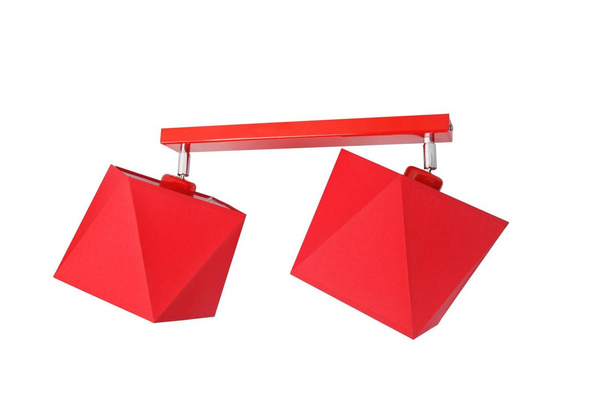 Lampa sufitowa dla dziecka czerwone abażury regulowana 2-punktowa Diament 2xE27 Led 