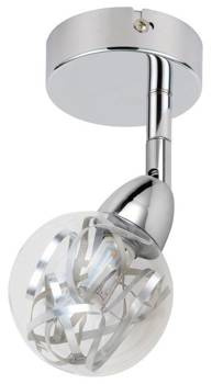 LAMPA ŚCIENNA KINKIET CANDELLUX BOLO 91-67517  LED SMD GŁÓWKA  OKRĄGŁA  Z PRZEGUBEM KLOSZ WYMIENNY   CHROM/BEZBARWNY