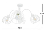 SUFITOWA LAMPA ARCANA 4 BIAŁA KULA