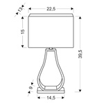 Lampa gabinetowa/stołowa/nocna FEMO 41-79992 podstawa beton/abażur beżowy 1x60W E27