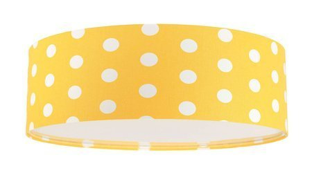 Plafon do pokoju dziecięcego żółty w białe grochy średnica 50cm