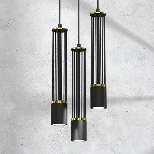 Lampa wisząca ESTILO, MLP8411, czarny/złoty, 3x40W GU10