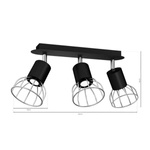 Lampa Sufitowa DANTE, MLP7357, czarny/chrom, 3x8W LED GU10