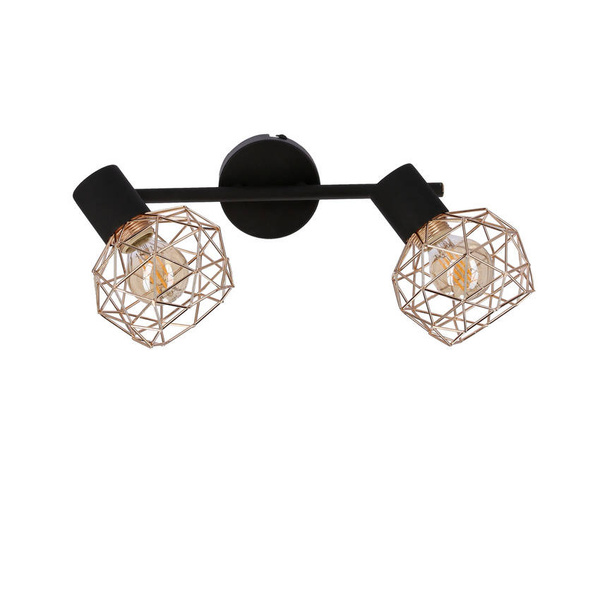 Lampa sufitowa listwa ścienna czarna złoty klosz Acrobat Candellux 92-66336 