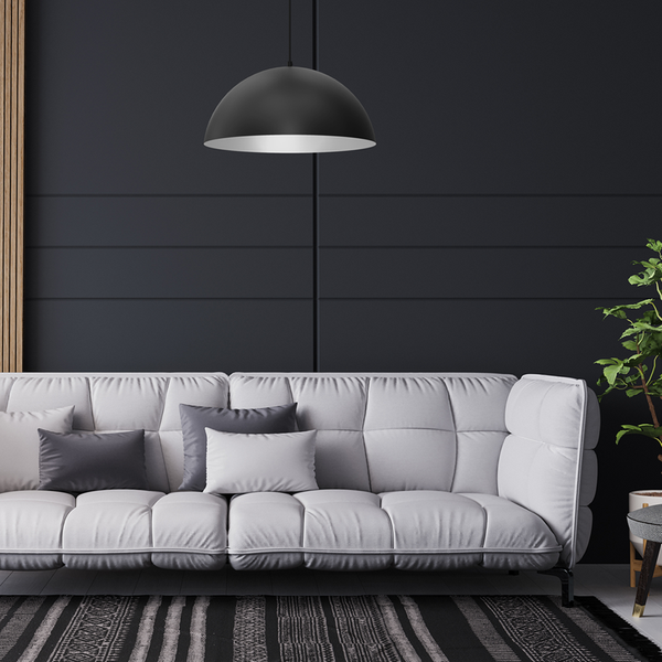 Lampa wisząca BETA, MLP8955, 45 cm, czarny/biały, 1x60W E27