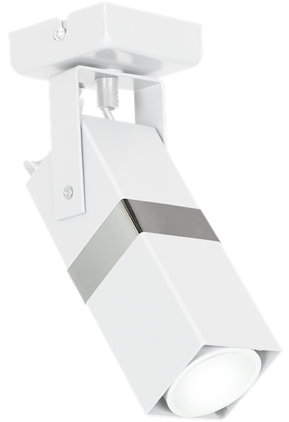 Nowoczesny kinkiet spot VIDAR WHITE/CHROME 1xGU10 MLP6281