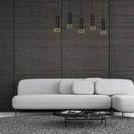 Lampa wisząca DANTE, MLP7250, czarny/złoty, 5x8W LED GU10