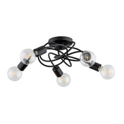 Lampa sufitowa ALFA MAXIS CZARNA 5xE27 51cm | 63198