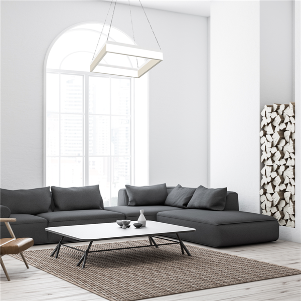 Lampa wisząca NERO WHITE 32W LED wys. 60-100cm | biała