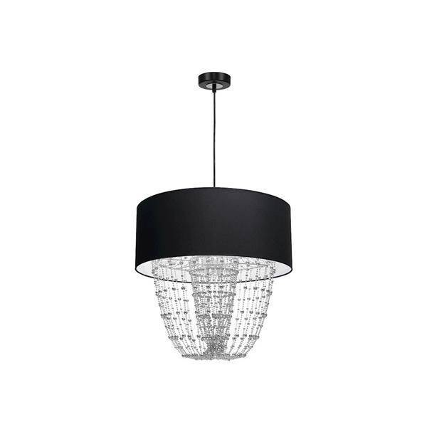 Nowoczesna lampa wisząca ALMERIA BLACK/CHROME 1xE27 MLP6432