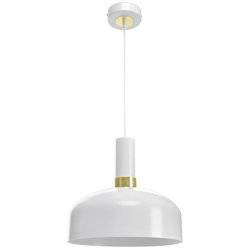 Nowoczesna lampa wisząca MALMO WHITE/GOLD 1xE27 MLP6197