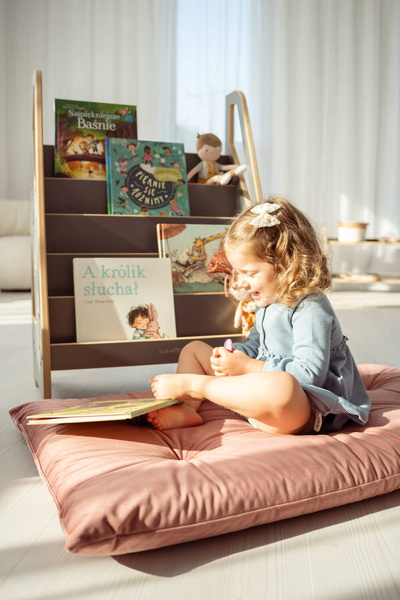 Biblioteczka do pokoju dziecięcego montessori MINI  szara