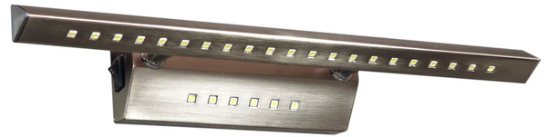 Lampa ścienna kinkiet 7W LED rurka trójkątna z wyłącznikiem satyna FORTE 20-27023
