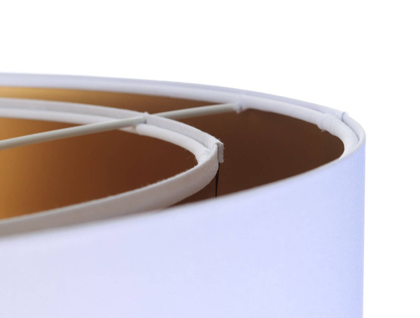 Lampa wisząca biało-złota podwójna walec średnica 60 cm