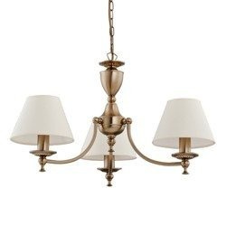 Żyrandol klasyczny SOFIA patyna/biały śr. 53cm