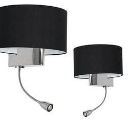 Kinkiet CASINO BLACK/CHROME 1xE27 + 1W LED ML6378