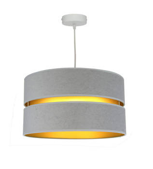LAMPA SUFITOWA ZWIS ROYALO ABAŻUR SZARY