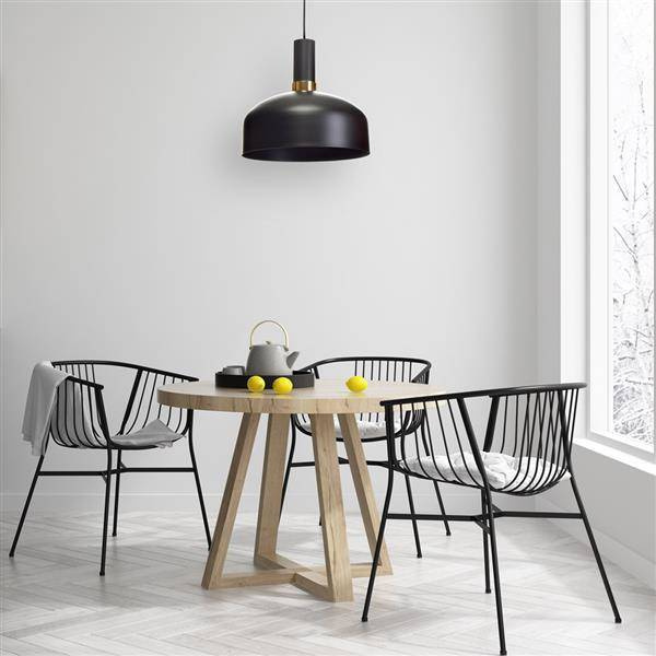 Nowoczesna lampa wisząca MALMO BLACK/GOLD 1xE27 MLP6198
