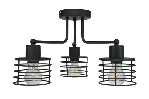Lampa młodzieżowa w stylu loft czarna Koszyk 3