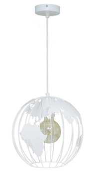 Lampa sufitowa do pokoju dziecka biała nowoczesna Globus 1XE27