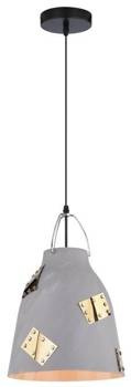 Lampa sufitowa wisząca 1X60W E27 szary + złoty PATCH 31-43269