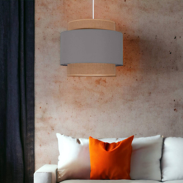 Lampa wisząca do pokoju dziecka w stylu Boho Szara 2xE27