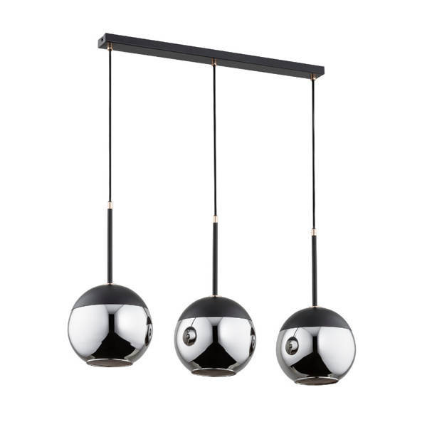 Nowoczesna lampa wisząca VOLDA BLACK OP. OŚW. 3 PŁ