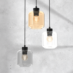 Lampa wisząca SOMBRA MIX, MLP8369, czarna z kolorowymi kloszami, 3x60W E27