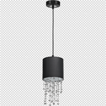 Nowoczesna lampa wisząca ALMERIA BLACK/SILVER 1xE27 MLP6429