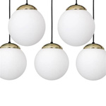 Nowoczesna lampa wisząca prostokąt SPARTA BLACK / GOLD MLP6501