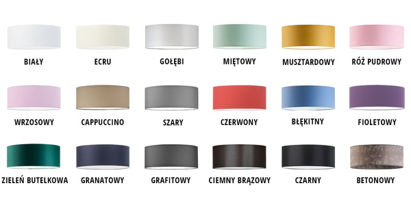 Lampa sufitowa do pokoju dziecka z abażurem 30 cm Tęczowy Cylinder 