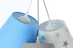 Lampa sufitowa do pokoju dziecka w gwiazdki kolorowe stożki 3xE27