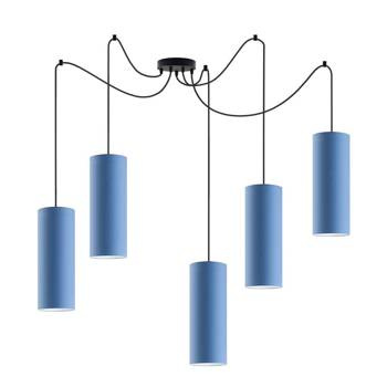 Lampa wisząca do pokoju  chłopca i dziewczynki niebieskie abażury Vizela T5