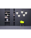 Lampa wisząca industrialna typu pająk szklane klosze nowoczesna 5xE27 Led 