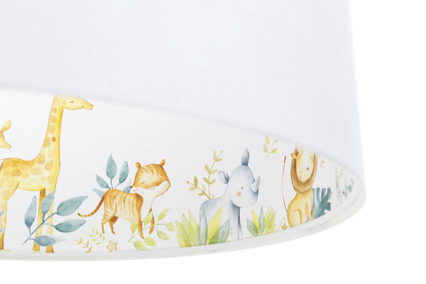 Lampa do pokoju dziecięcego z motywem leśnym Wesołe Safari 30 cm