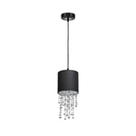 Nowoczesna lampa wisząca ALMERIA BLACK/SILVER 1xE27 MLP6429